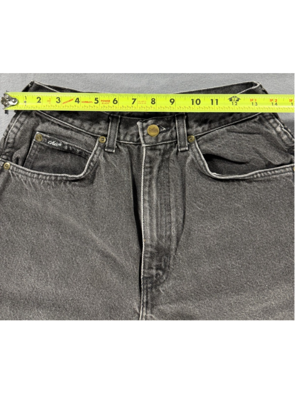 Vintage Chic High Waisted Jeans 26" Waist, No Tags, See Photos for Measurements - Picture 9 of 14